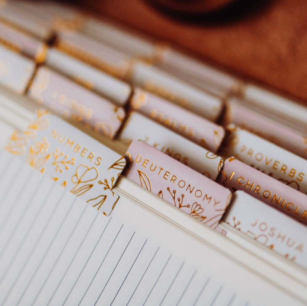 Gold Foil Bible Tabs-Dusty Pink