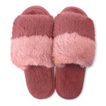 Cotton Candy Puff Slippers - Berry