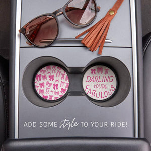 Car Coasters - Pink Bows