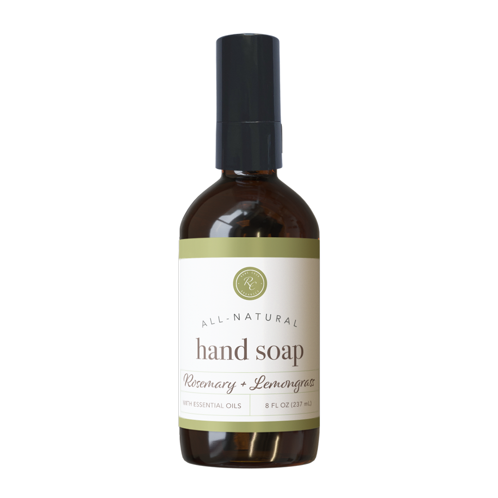 Handcrafted Foaming Hand Soap with Colloidal Silver, 8 oz: Rosemary + Lemongrass