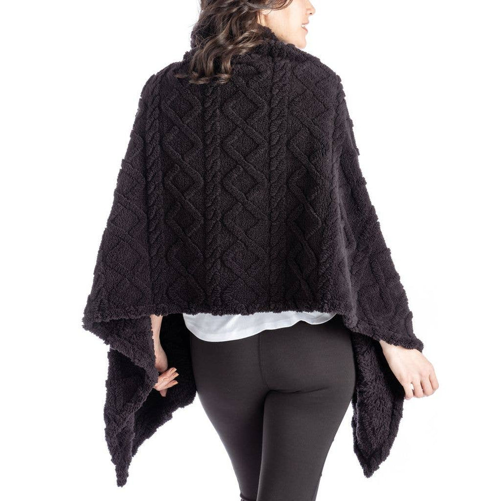 The Coziest Blanket Wrap by Hello Mello - Black