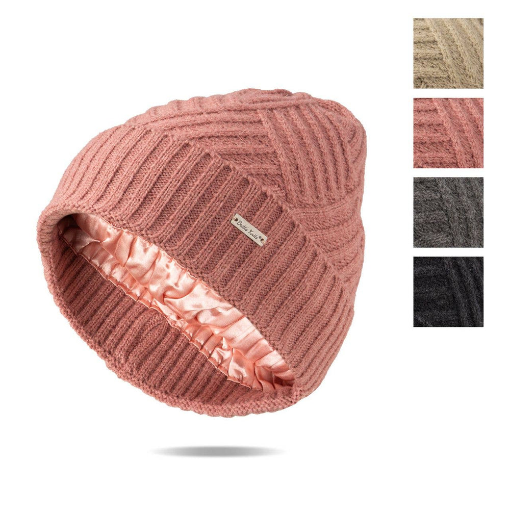 Satin Lined Beanie - Pink