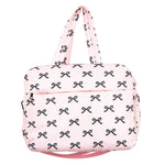 Mini Bows Duffel Weekender: Light Pink