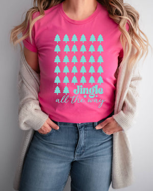 Jingle All the Way Pink Tee