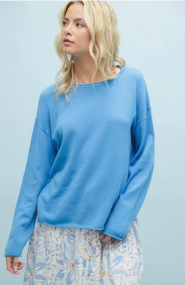 Coastal Raw Edge Sweater