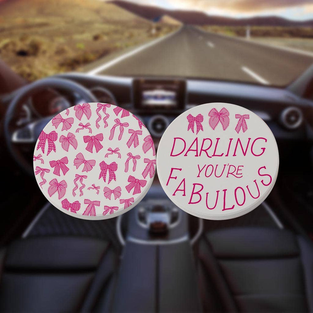 Car Coasters - Pink Bows