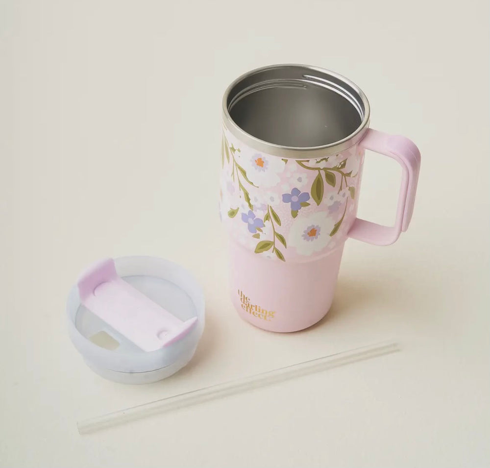 20oz Mini Tumbler On-The-Go-Floral Haven Lilac