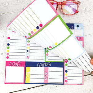 Peek at the Week® Weekly Planner Pad | Preppy 'n' Pink