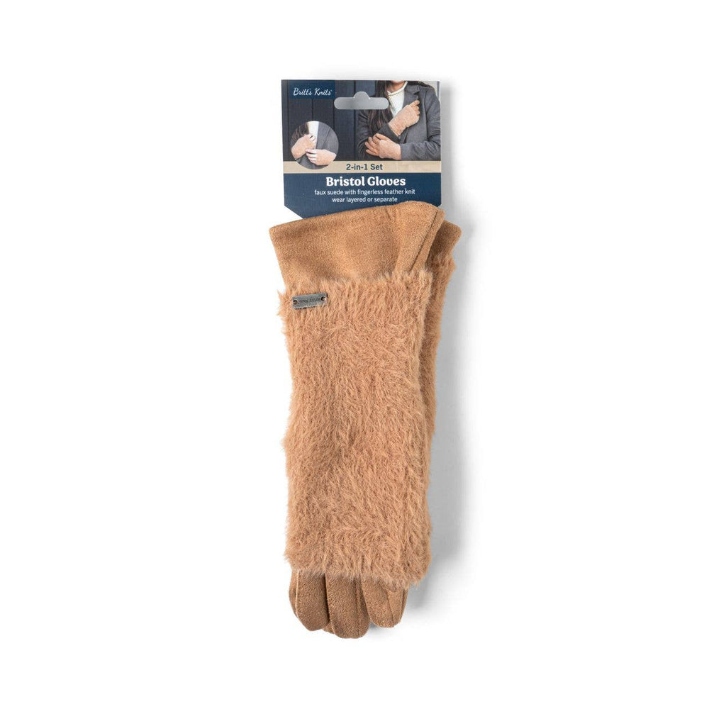 Bristol 2-in-1 Fingerless Gloves - Black