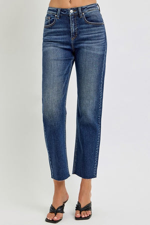 RISEN High Rise Slim Barrel Jeans