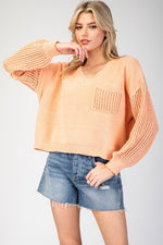 Apricot Open Knit Sweater