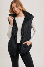 Reversible Puffer Sherpa Vest