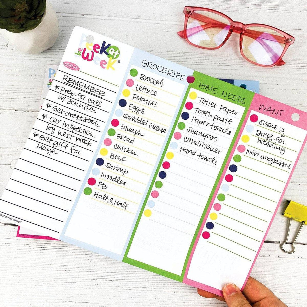 Peek at the Week® Weekly Planner Pad | Preppy 'n' Pink