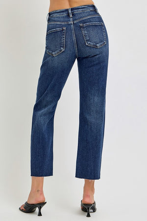 RISEN High Rise Slim Barrel Jeans