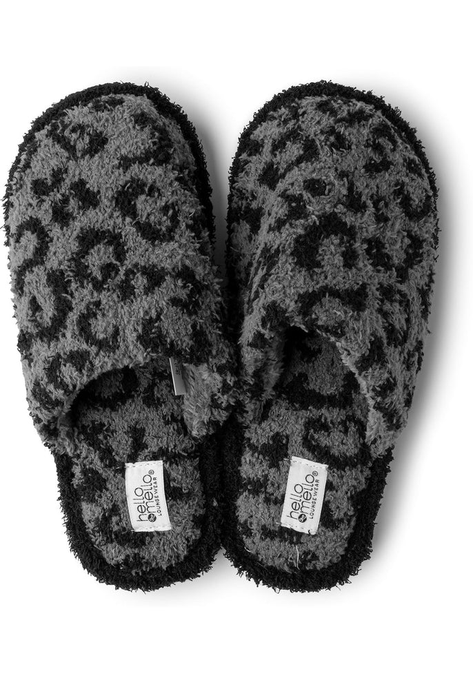 Cat Nap Slippers - Charcoal