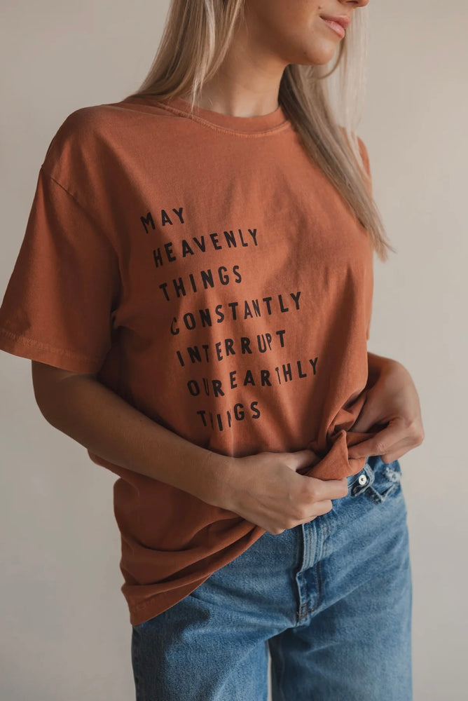 Heavenly Things Tee-Clay