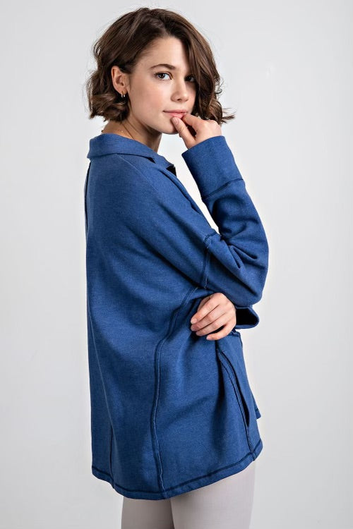 Polly Pullover-Blue