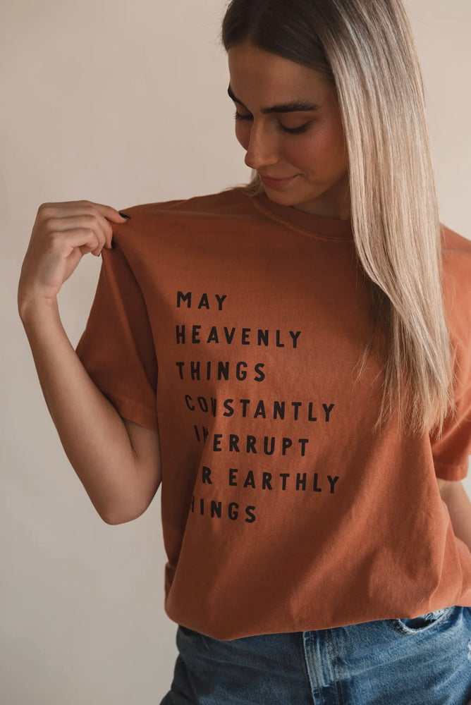 Heavenly Things Tee-Clay