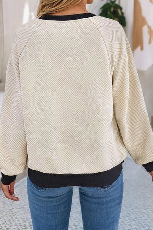 Textured Raglan Sleeve Top