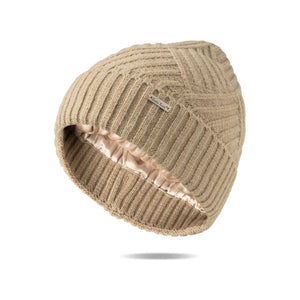 Satin Lined Beanie - Sand