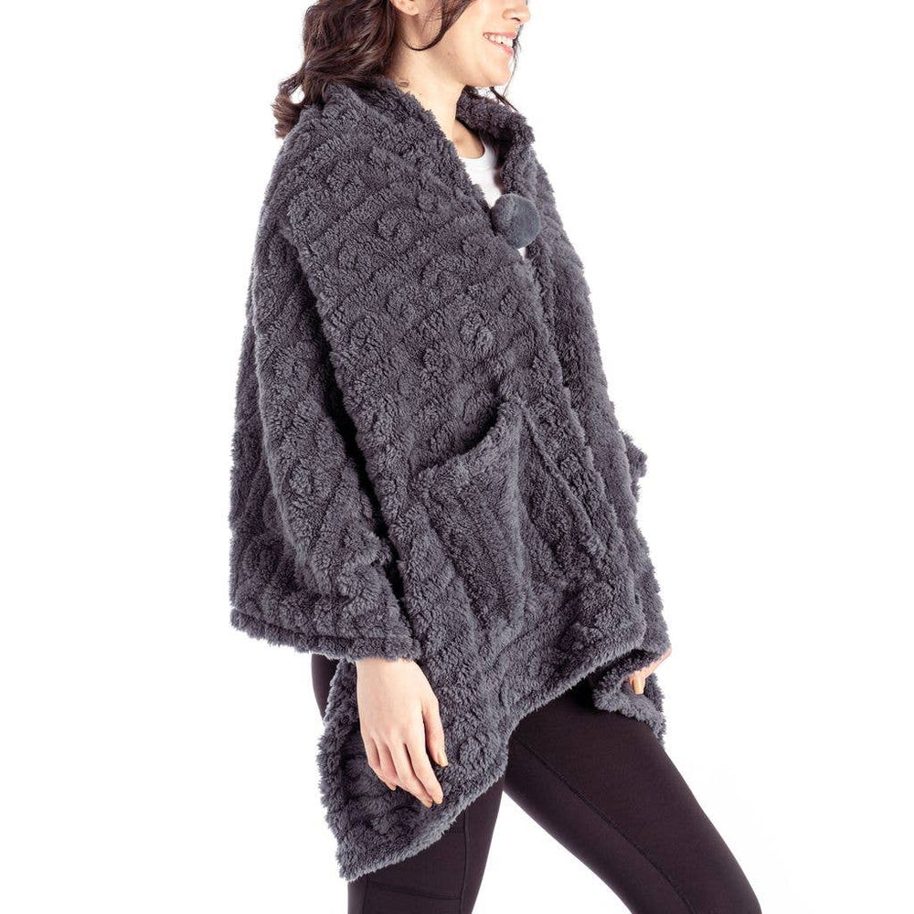 The Coziest Blanket Wrap by Hello Mello - Charcoal