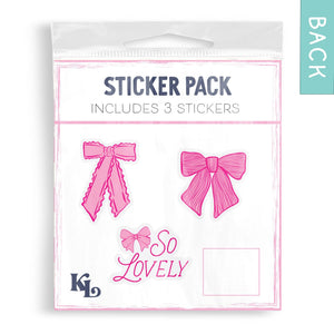 Sticker Pack - Pink Bows