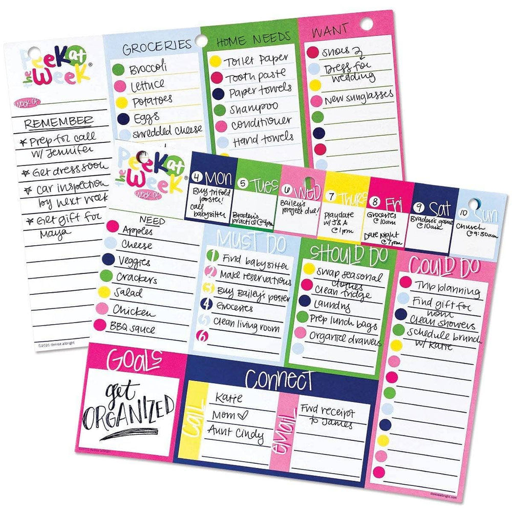 Peek at the Week® Weekly Planner Pad | Preppy 'n' Pink