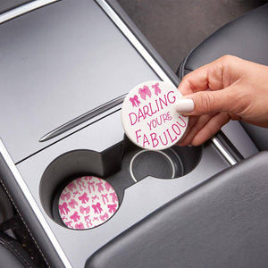 Car Coasters - Pink Bows