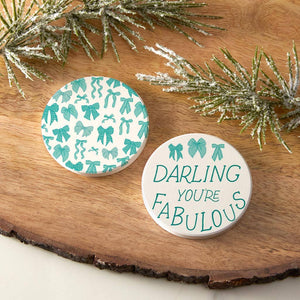 Car Coasters - Teal Bows