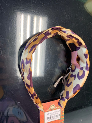 Satin Leopard Print Headband