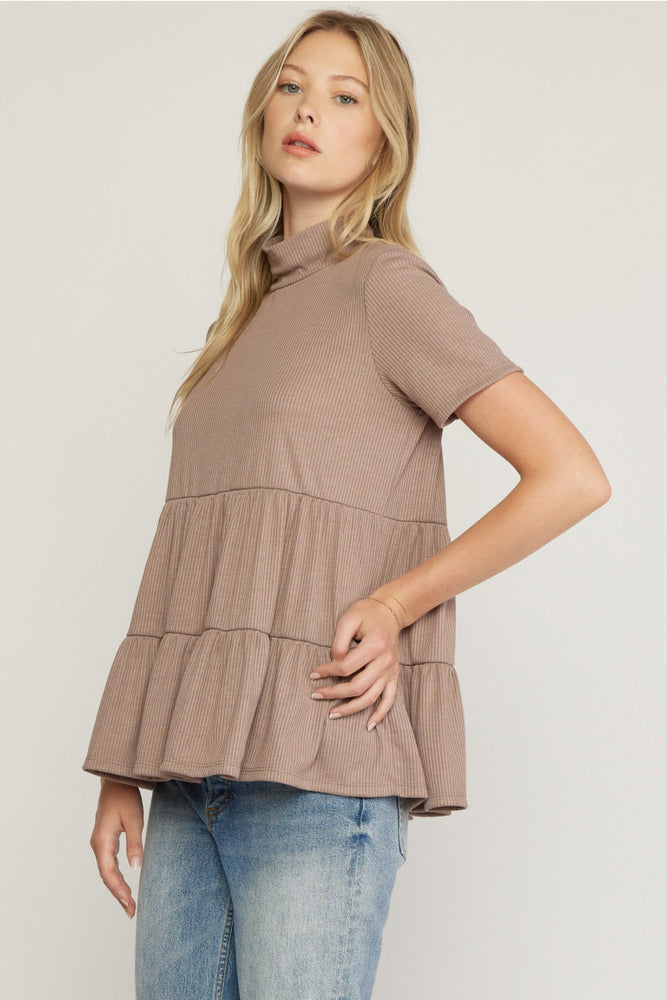 Coco Ribbed Mock Top