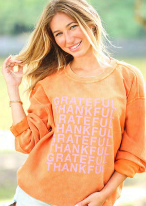 Grateful-Thankful Pullover