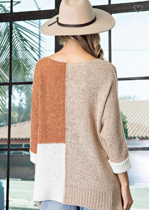 Hayride Color Block Sweater