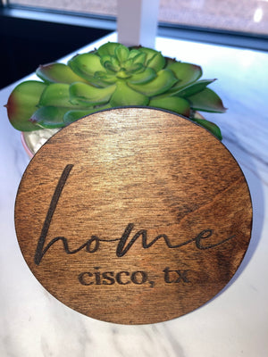 Wood Cisco Table Coasters